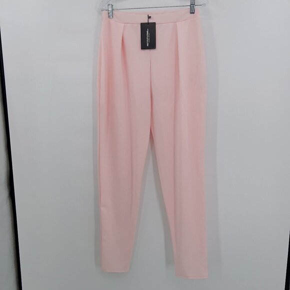 PrettyLittleThing Women's Light Pink Cigrette CrepeTrousers Pants 8 NWT - Picture 1 of 10